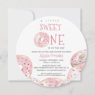 Custom Sweet One Watercolor Doughnut Baby Shower