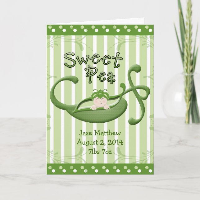 Custom Sweet Pea Card (Front)