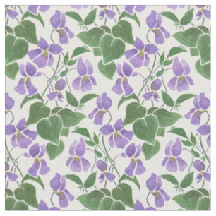 Custom Sweet Violets Repeat Pattern Fabric