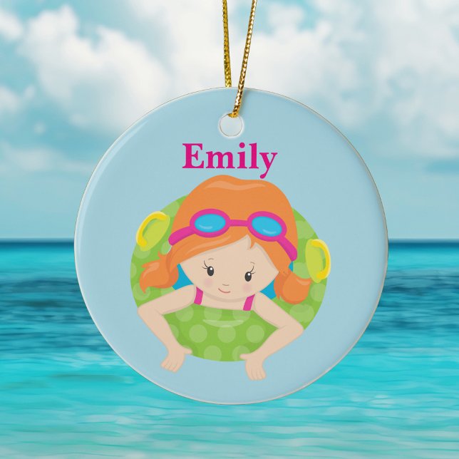 Custom Swim Girl Ceramic Tree Decoration (Creator Uploaded)