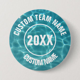 Custom swim team  7.5 cm round badge
