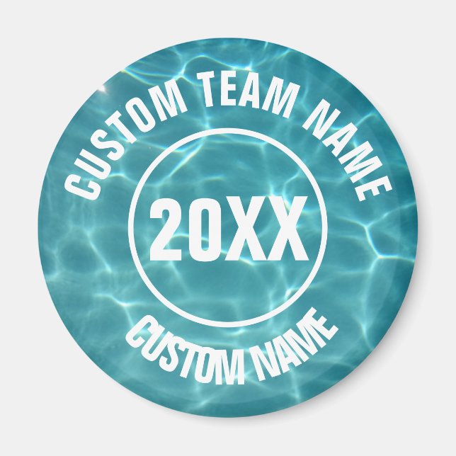 Custom swim team  magnet (Front)