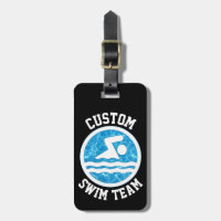 Custom Swim Team Name or Other Text Swimming