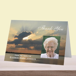 Custom Sympathy Thank You Card with Photo