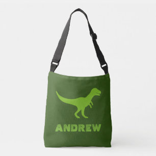 Custom t-rex dinosaur cross body bags for kids