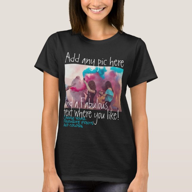 Custom T-Shirt With Picture and Text (Front)