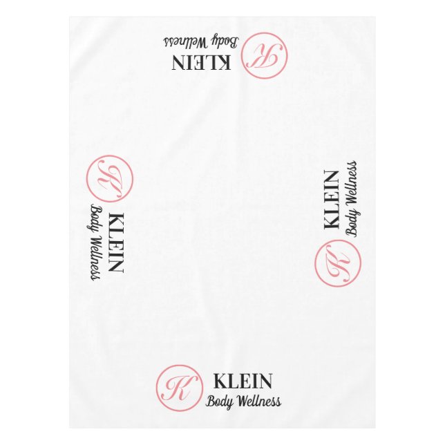 Custom Table Cloth With Your Logo and Text (Front)