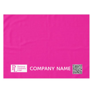Custom Table Cover Logo Business Stall Hot Pink Tablecloth
