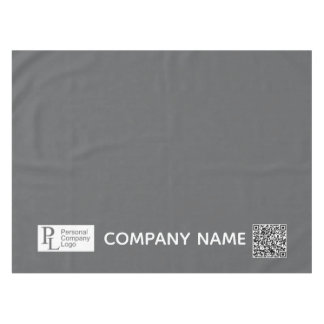 Custom Table Cover Logo Business Trade Show Grey Tablecloth