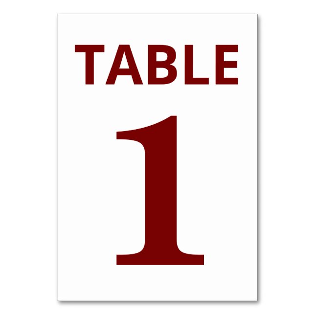 CUSTOM TABLE NUMBER (Front)