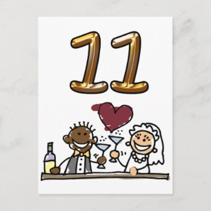 Custom Table Number 11 Postcards