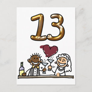Custom Table Number 13 Postcards