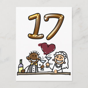 Custom Table Number 17 Postcards