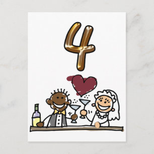 Custom Table Number 4 Postcards