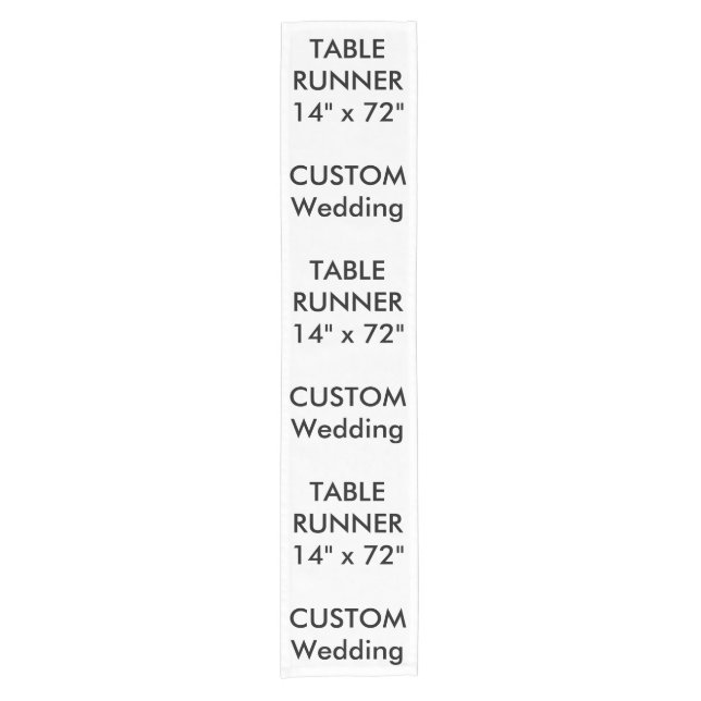 Custom Table Runner 14" x 72" (Front)
