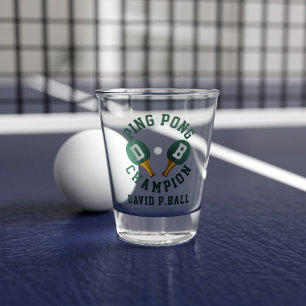 Custom Table Tennis Ping Pong Champion Shot Glass