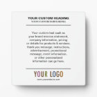 Custom Table Top Sign Easel for Business with Logo