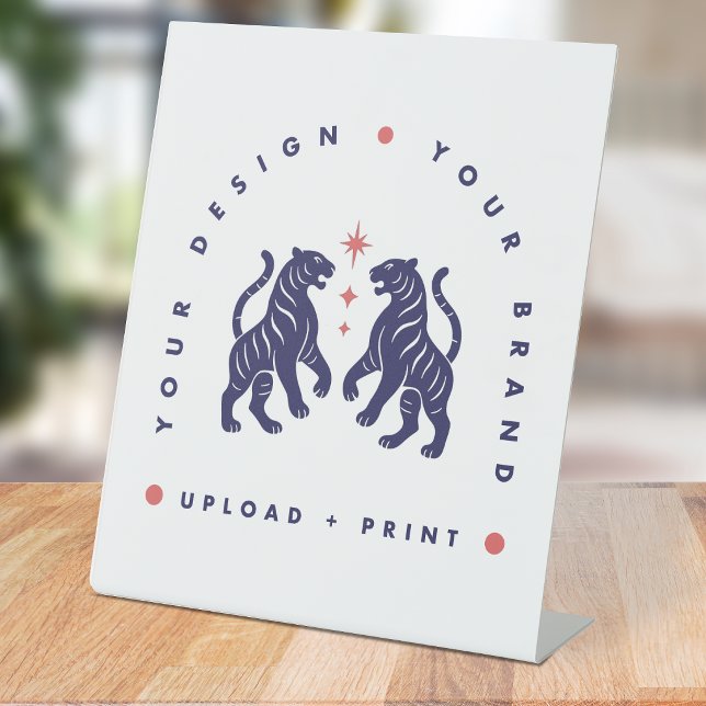 Custom Tabletop Sign | Design Upload 10x12 Signs (Upload your artwork and turn this tabletop sign into custom office, event or occasion signage)