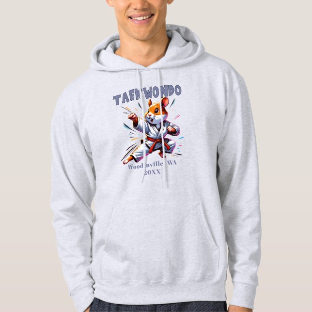 Custom Taekwondo Practitioner Location Date Name Hoodie (Front)