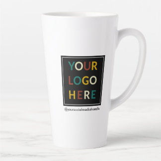 Custom Tall Latte Mug with Logo No Minimum 17 oz