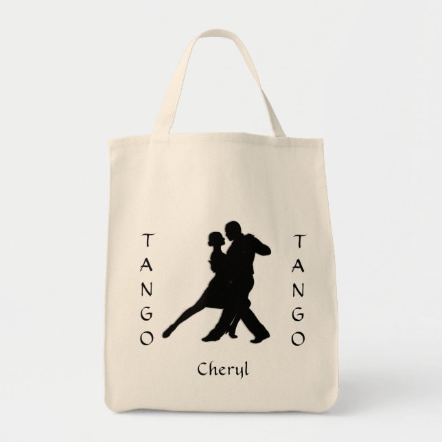 Custom Tango Dance 2 Silhouette Tote Bag (Front)