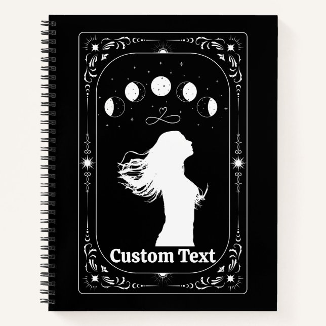 Custom Tarot Celestial Magical Whimsical Witchy  Notebook (Front)