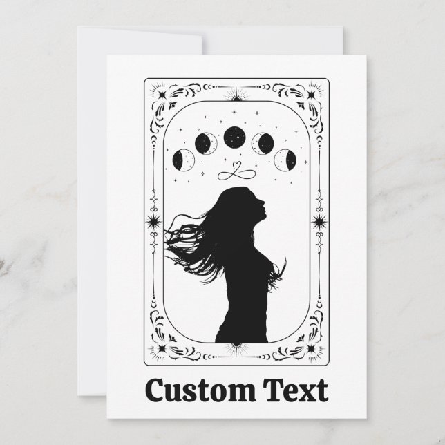 Custom Tarot Feminist BFF Magical Mystical Zodiac Invitation (Front)