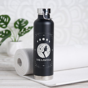 Custom Tarot Lawyer Law School Graduation Zodiac  Water Bottle