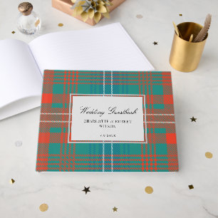 Custom Tartan Rustic Wilson Plaid Wedding Guest Book