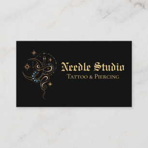 Custom Tattoo Studio Business Card Modern Bold