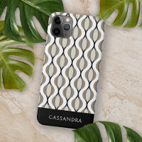 Custom Taupe Beige Tan Grey White Black Ogee Waves