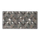 Custom Taupe Grey Dark Brown Black Pixel Pattern