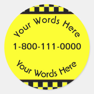 Custom Taxi Company Sticker