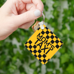 Custom Taxi Personalised Name Key Ring