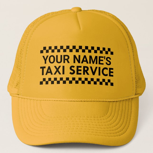 Custom Taxi Service Trucker Hat (Front)