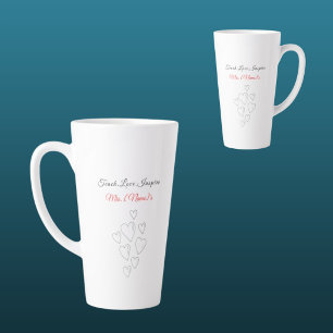 Custom Teach Love Inspire Preschool Teacher Latte  Mug