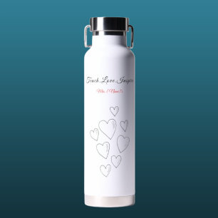 Custom Teach Love Inspire Preschool Teacher Water  Bottle