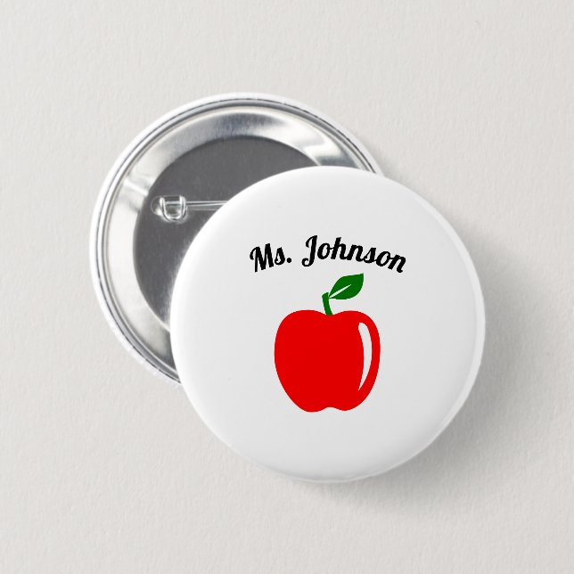 Custom Teacher  6 Cm Round Badge (Front & Back)