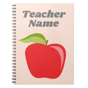 Custom Teacher Apple with Modern Apple Notebook