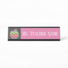 Custom Teacher Apple with Trendy Chevron Pattern