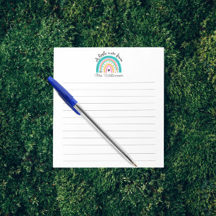 Custom Teacher Appreciation Rainbow with Pencil Notepad