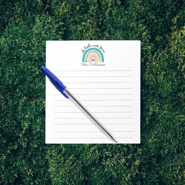 Custom Teacher Appreciation Rainbow with Pencil Notepad (Creator Uploaded)