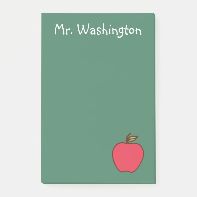 Custom Teacher Chalkboard Post It Notes Gift (Front)