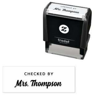 Custom Teacher Checked By Teacher Name Self-inking Stamp