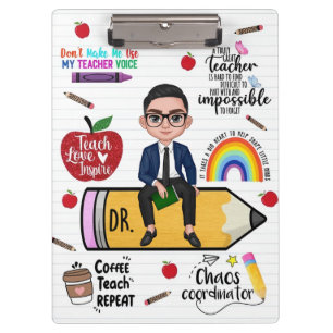 Custom Teacher Clipboard Back to School For Him