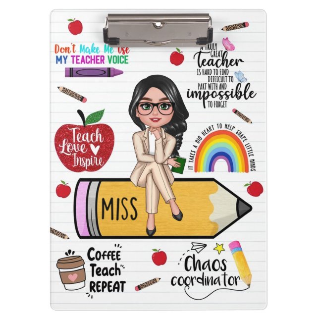 Custom Teacher Clipboard – Back to School Gift (Front)