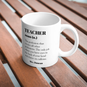 Custom Teacher Definition Word Noun Year Gift Coffee Mug