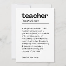 Custom Teacher Gift - Teacher Definition Gift