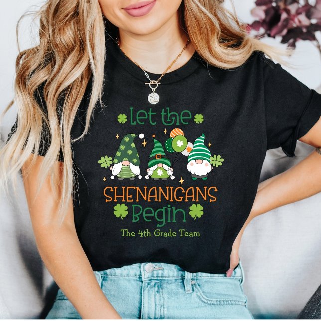 Custom Teacher Let the Shenanigans Begin Gnomes T-Shirt (Creator Uploaded)
