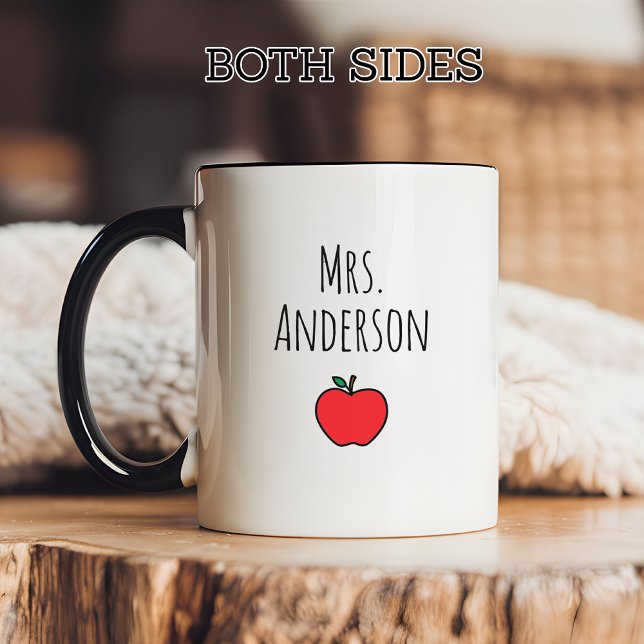 Custom Teacher Mug with Last Name, Teacher Gift (Back to school mug, Teacher appreciation gift, End of year teacher thank you, First year teacher mug)